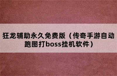 狂龙辅助永久免费版（传奇手游自动跑图打boss挂机软件）